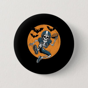 アメリカンフットボール骨格ハロウィンスポーツファンタジー 缶バッジ