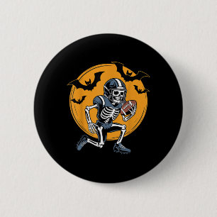 アメリカンフットボール骨格ハロウィンスポーツファンタジー 缶バッジ