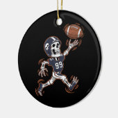アメリカンフットボール骨格ハロウィーンフットボール セラミックオーナメント (左)