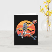 アメリカンフットボール骨格選手ハロウィンメンズボー カード (黄色い花)