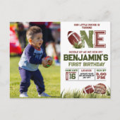 アメリカンフットボール1年目誕生日 ポストカード (正面)