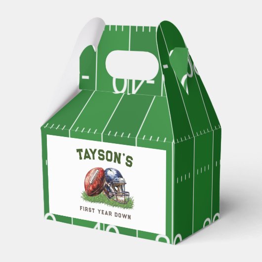 アメリカンフットボール1年連続1回目の誕生日 フェイバーボックス (正面サイド)