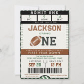 アメリカンフットボール1年連続1回目の誕生日 招待状 (正面)