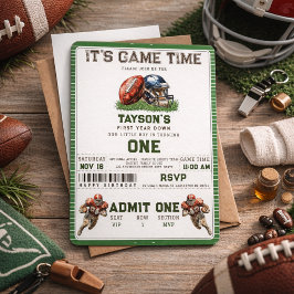 アメリカンフットボール1年連続1回目の誕生日 招待状