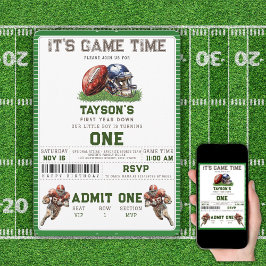 アメリカンフットボール1年連続1回目の誕生日 招待状