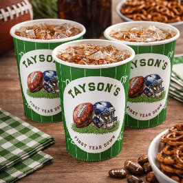 アメリカンフットボール1年連続1回目の誕生日 紙コップ