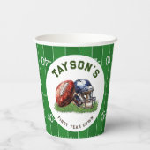 アメリカンフットボール1年連続1回目の誕生日 紙コップ (裏面)