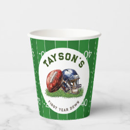 アメリカンフットボール1年連続1回目の誕生日 紙コップ