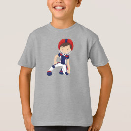 アメリカンフットボール，かわいい少年，ブラウンヘア，ラグビー Tシャツ