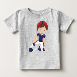 アメリカンフットボール, かわいい少年, 茶色の髪, ラグビー ベビーTシャツ