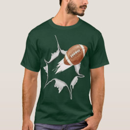 アメリカンフットボール アクション グラフィック Tシャツ