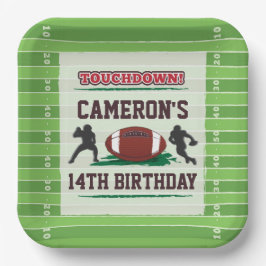 アメリカンフットボール キッズまたは大人 誕生日ペーパープレート ペーパープレート