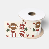 アメリカンフットボール クリスマス サテンリボン (リール)