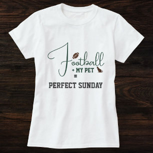 アメリカンフットボール ゲームデー 猫のママ スクリプト グリーン グレー ホワイト Tシャツ