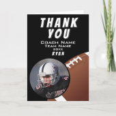 アメリカンフットボール コーチ フットボール ボール 写真 サンキューカード (正面)