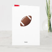 アメリカンフットボール コーチ フットボール ボール 赤い写真 サンキューカード (裏面)