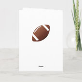 アメリカンフットボール コーチ フットボール ボール 黒 写真 サンキューカード (裏面)