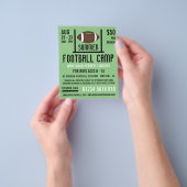 アメリカンフットボール&ゴールフットボールキャ広告ンプ チラシ (手)