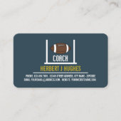 アメリカンフットボール&ゴール,サッカーコーチフォト 名刺 (正面)