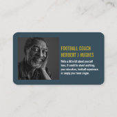 アメリカンフットボール&ゴール,サッカーコーチフォト 名刺 (裏面)