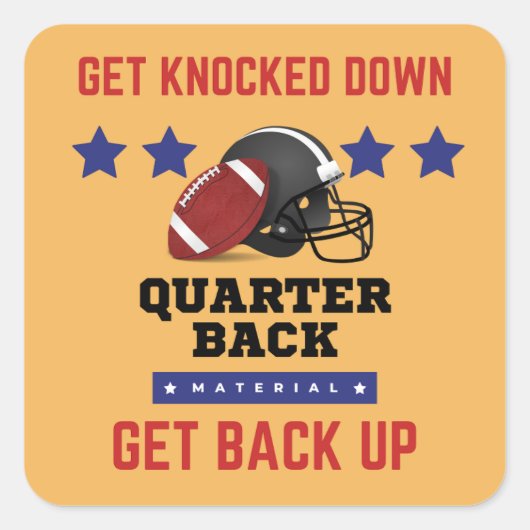 アメリカンフットボール スクエアシール (正面)