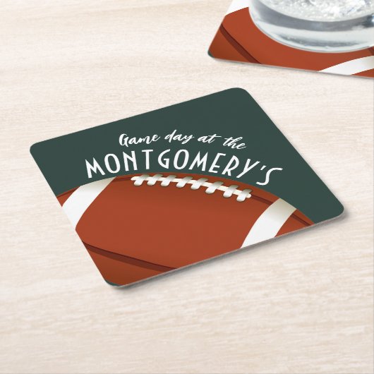 アメリカンフットボール スクエアペーパーコースター (アングル)