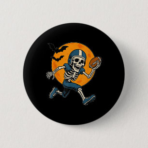 アメリカンフットボール スケルトン ハロウィン スポーツ ファンタジー 缶バッジ