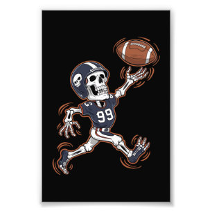アメリカンフットボール スケルトン ハロウィン フットボール フォトプリント           