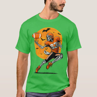 アメリカンフットボール スケルトン ボーイズ ハロウィン フットボール Tシャツ