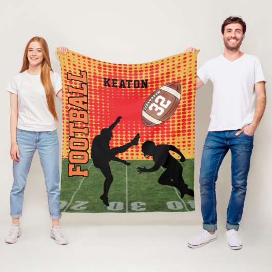 アメリカンフットボール-スポーツゲーム フリースブランケット (インサイチュ)