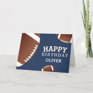 アメリカンフットボール スポーツ お誕生日おめでとう キッズ カード