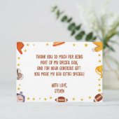 アメリカンフットボール スポーツ ボール 子供 誕生日 サンキューカード (スタンド正面)