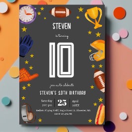 アメリカンフットボール スポーツ ボール 子供 誕生日 招待状