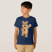 アメリカンフットボール スポーツ 熊 Tシャツ (正面フル)