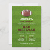 アメリカンフットボール テーマのバルミツヴァ招待状 招待状 (正面)