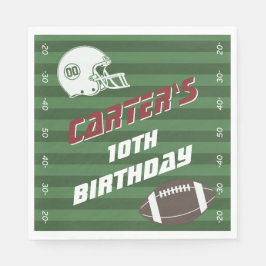 アメリカンフットボール ネイビーレッド 誕生日パーティ なん歳でも スタンダードランチョンナプキン