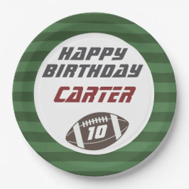 アメリカンフットボール ネイビーレッド 誕生日パーティ なん歳でも ペーパープレート
