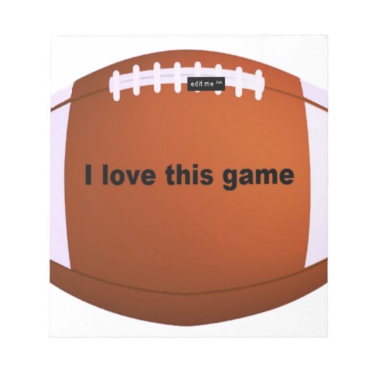 アメリカンフットボール ノートパッド (正面)