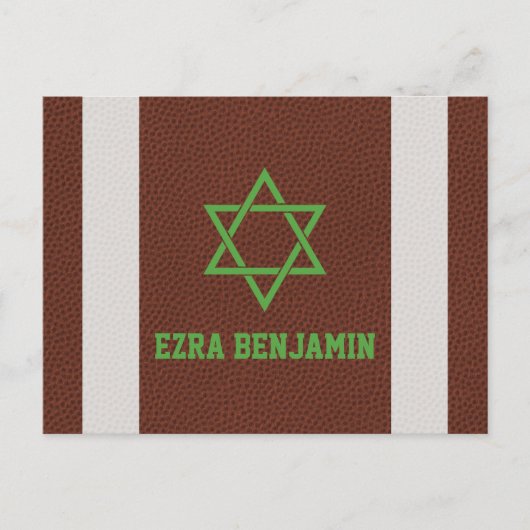 アメリカンフットボール バースデー・パーティーのお礼 ポストカード (正面)