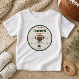 アメリカンフットボール ファーストイヤーダウン 1歳の誕生日 ベビーTシャツ
