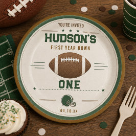 アメリカンフットボール ファーストイヤーダウン 1歳の誕生日 ペーパープレート