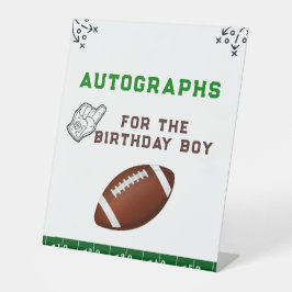 アメリカンフットボール ファーストイヤーダウン 1歳の誕生日 写真 台座サイン