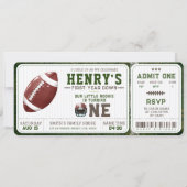 アメリカンフットボール　ファーストダウン　お誕生日おめでとう（１歳） 招待状 (正面)