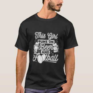 アメリカンフットボール フットボール選手 プレイヤー フットボール ビール Tシャツ