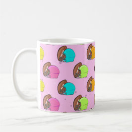 アメリカンフットボール – ヘルメカラフルット コーヒーマグカップ