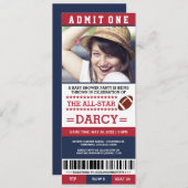 アメリカンフットボール ベイビーシャワーパーティー 招待状 (正面/裏面)