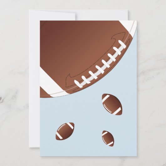 アメリカンフットボール ボール スポーツ 子供 誕生日 フォト サンキューカード (裏面)