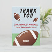 アメリカンフットボール ボール 誕生日 サンキューカード (スタンド正面)