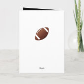 アメリカンフットボール ボール 黒 サンクス コーチ フォト サンキューカード (裏面)