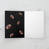 アメリカンフットボール ボール 黒 サンクス コーチ フォト サンキューカード (内部)